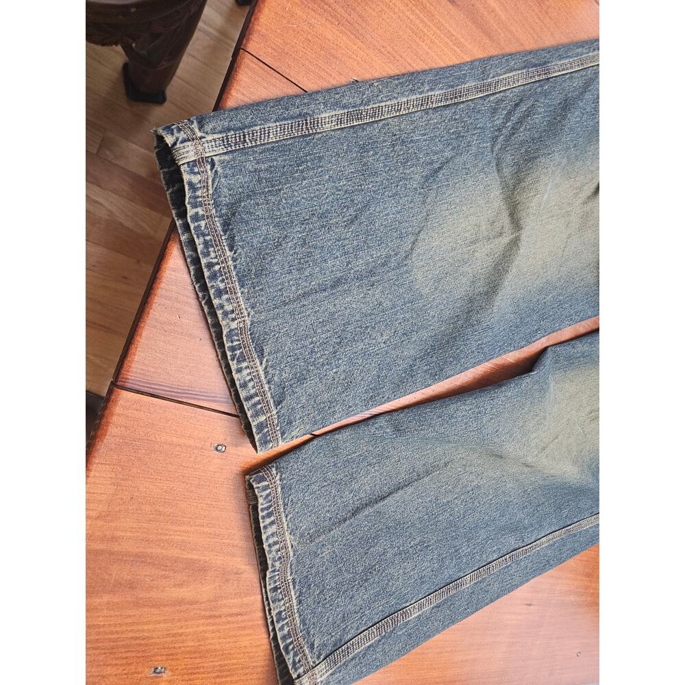 Enyce Y2K Baggy Wide Leg Denim Jeans Mens 42 Blue Carpenter Skater Hip Hop - Picture 4 of 13